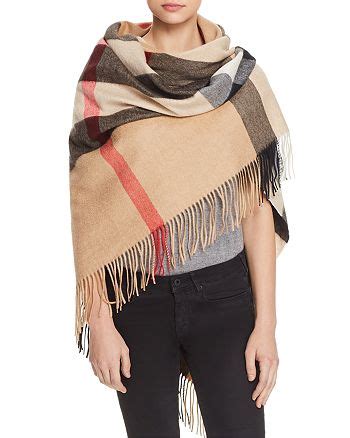 burberry oversized mega check cashmere bandana cape scarf|Check Cashmere Scarf in Navy .